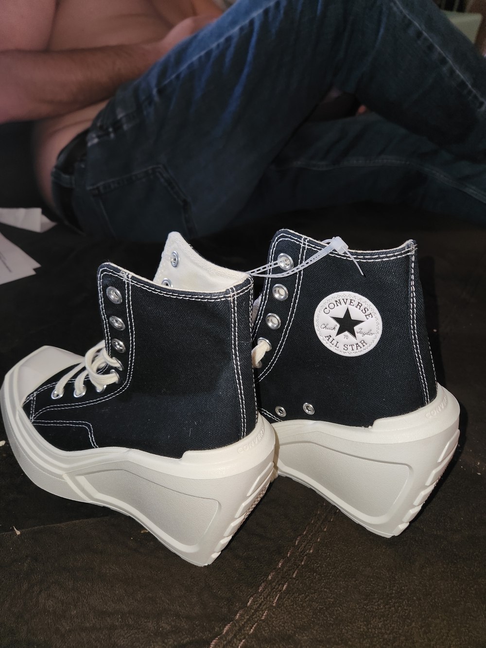 Converse Black and White Platform Chuck Taylor All Star High Tops
